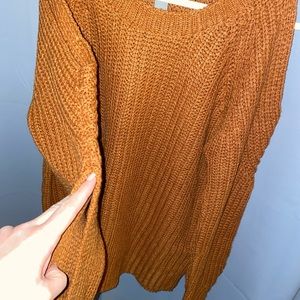 burnt orange sweater
